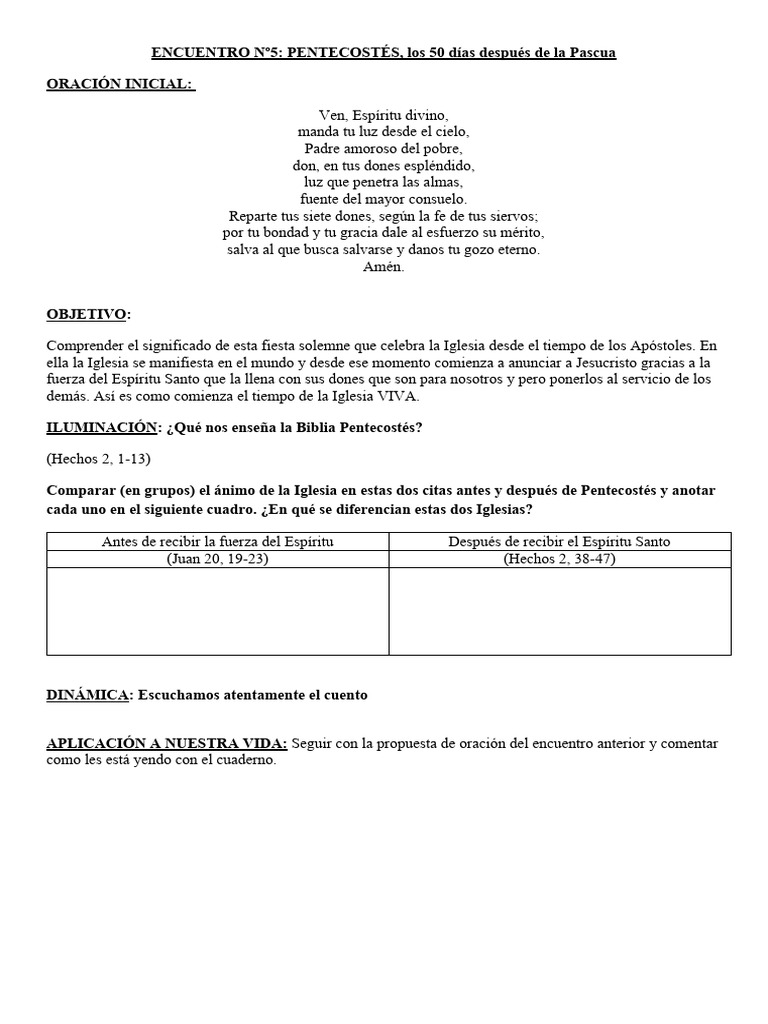Encuentro n 5 pentecostes pdf