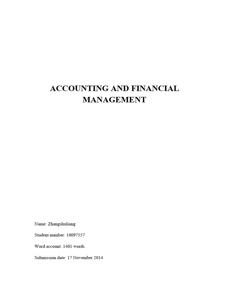Accounting and Financial Management | PDF | Financial Statement | Tesco