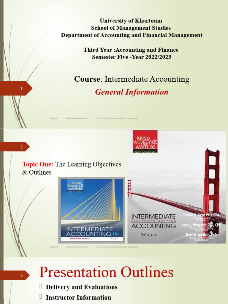 Intermediate Accounting Course Overview | PDF | Generally Accepted ...