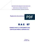 RAC 67 - Otorgamiento Del Certificado Médico