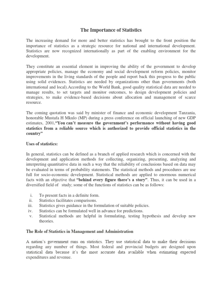 The importance of statistics download free pdf statistics