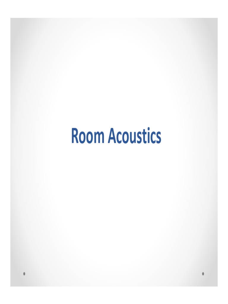 B 6 Room Acoustics PDF