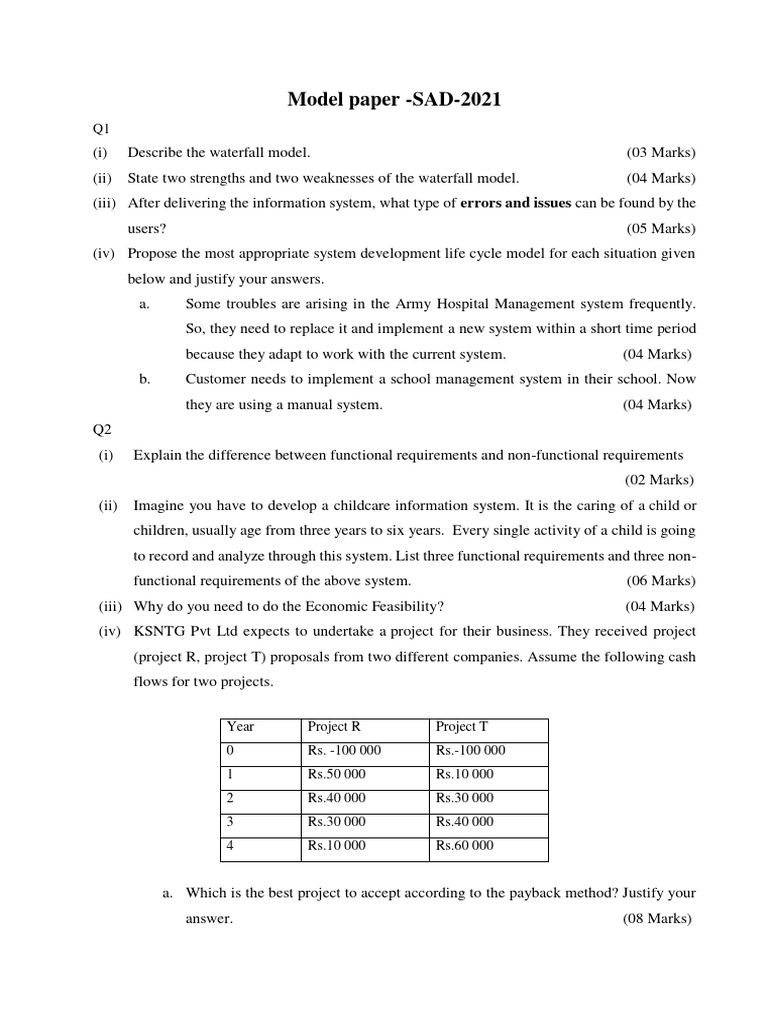 Model Paper PDF
