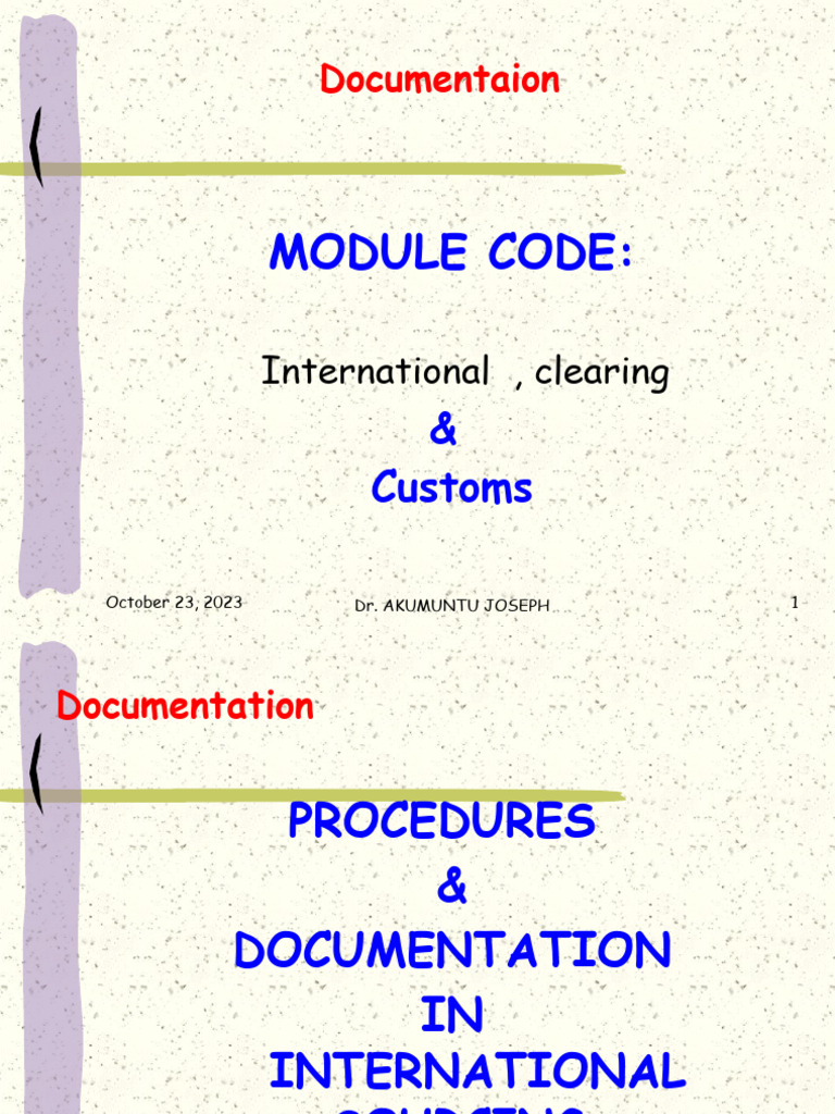 02-Procedures & Documentation | PDF | Cargo | Bill Of Lading