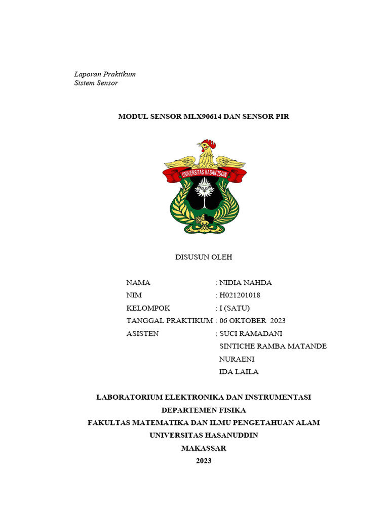 Praktikum Sensor MLX90614 dan PIR | PDF