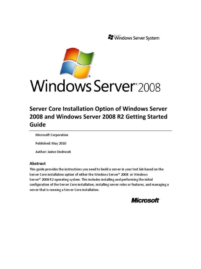Core Step by Step | PDF | Windows Server 2008 | Active Directory