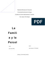 Informe Sobre La Familia y La Psicologia