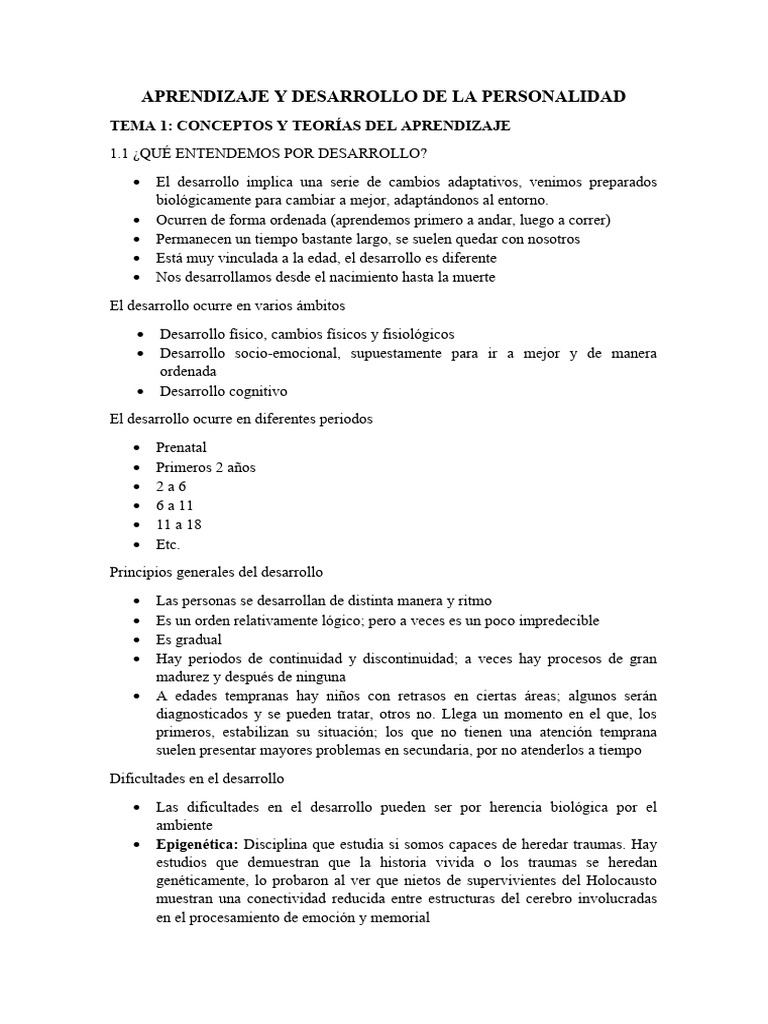 Aprendizaje y Desarrollo Personal | PDF