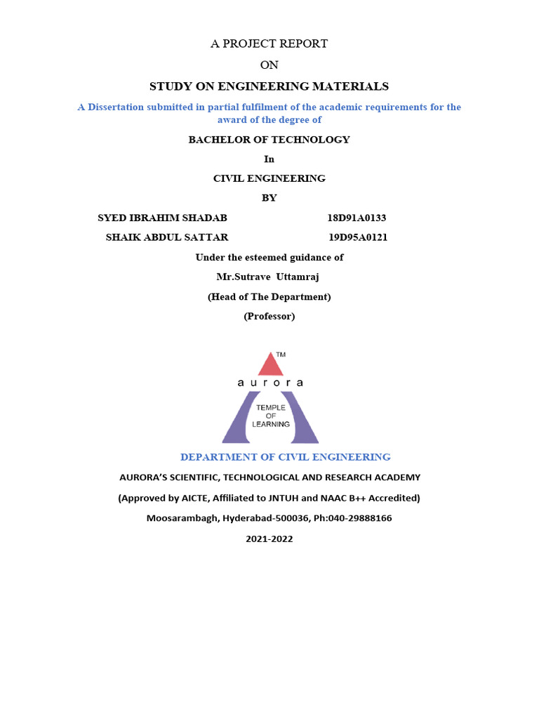 Study of Engineering Materials PDF Engineering Science