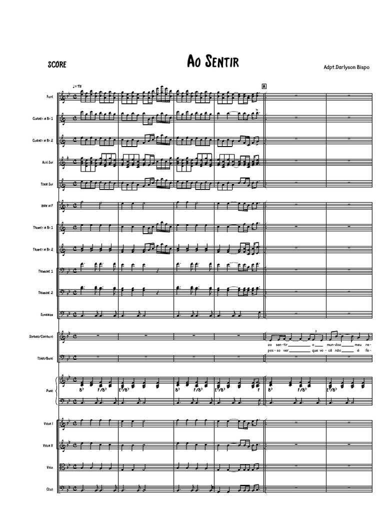 Ao Sentir - SCORE | PDF | Instruments de musique