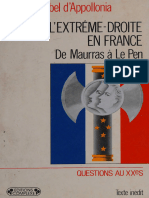 Ariane Chebel D'appollonia - L'Extrême-Droite en France - de Maurras À Le Pen-Complexe (1988)