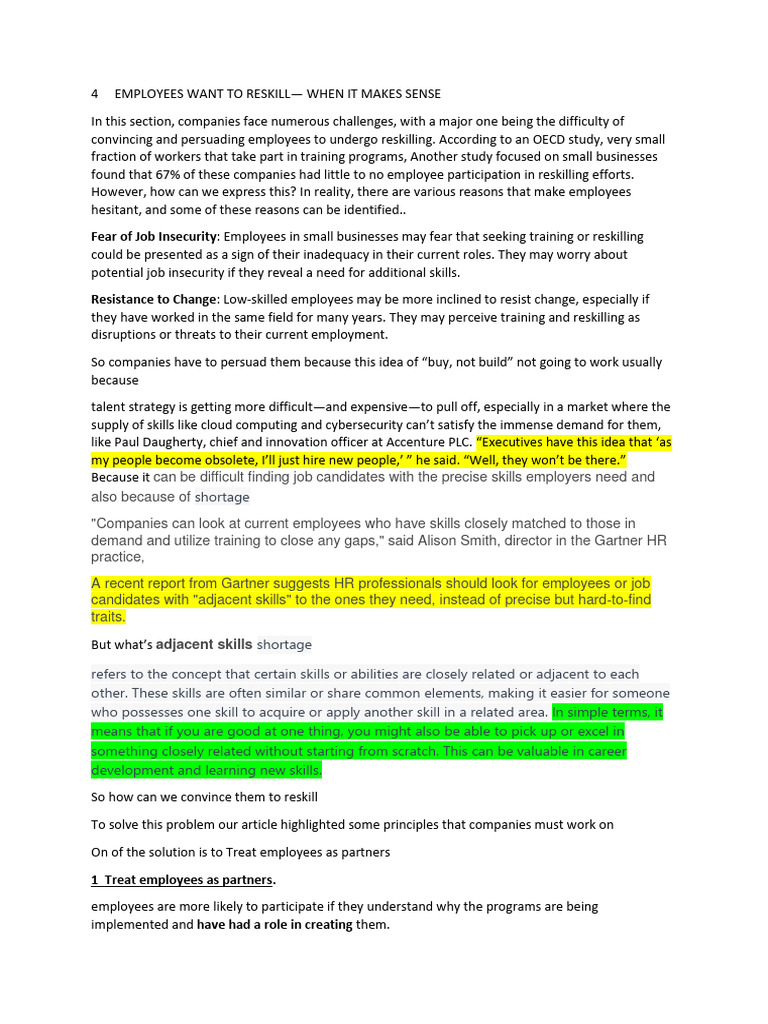 Employee Reskilling Strategies Explained | PDF | Employment | Job Security