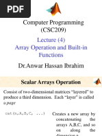 Introduction To Matlab Lec 4 - DR - Anwar