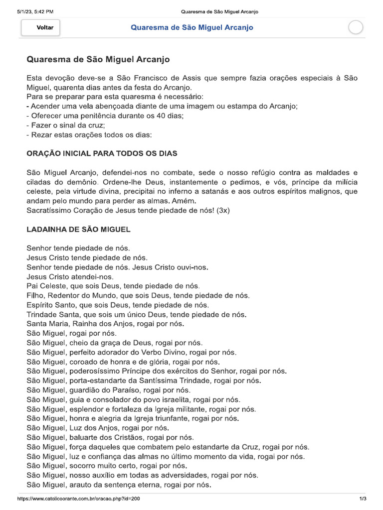 Quaresma de São Miguel Arcanjo 2 PDF