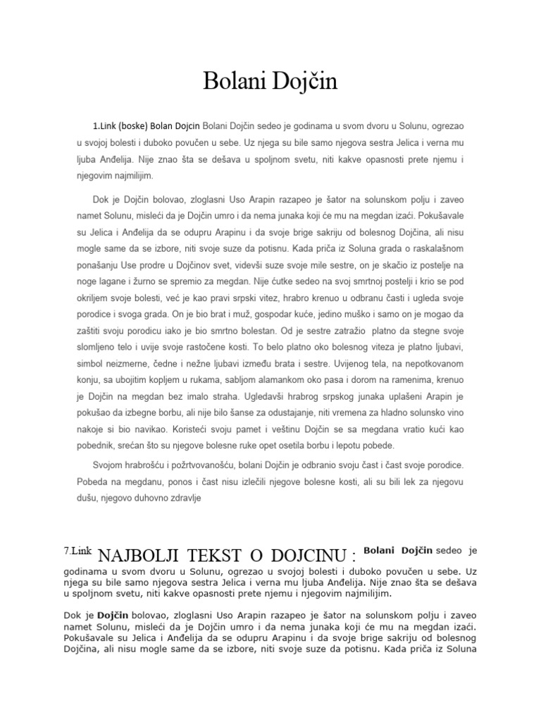 Bolani Dojčin | PDF