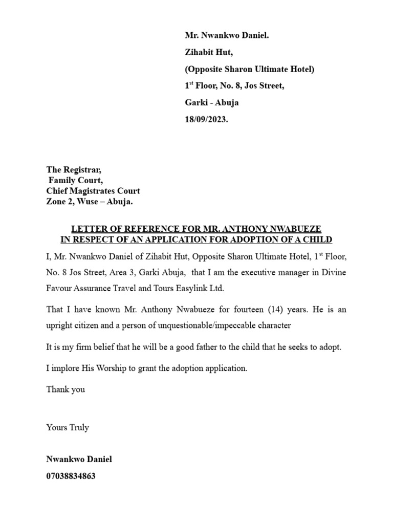 Reference Letter PDF