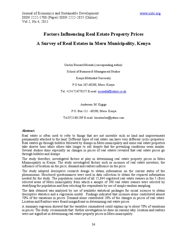 real estate research paper pdf