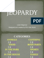 JEOPARDY - Level Beginner