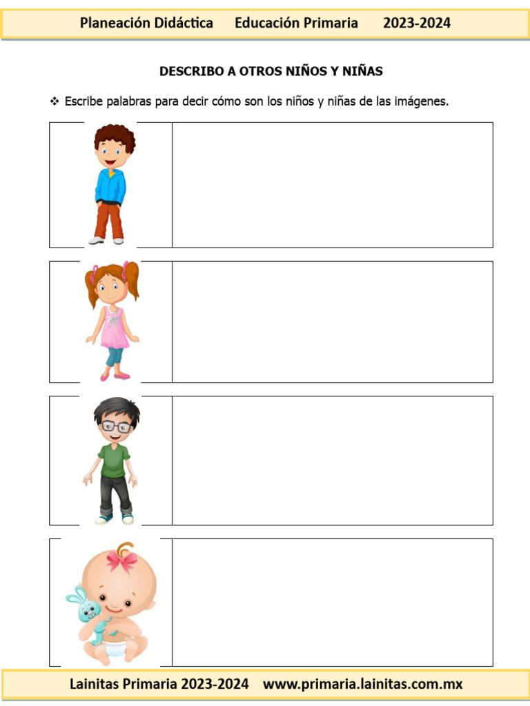 1er Grado Octubre - 03 Me Reconozco y Pertenezco ANEXOS | PDF