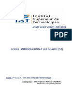 2023-2024-Cours D'introduction A La Fiscalite Des Entreprises