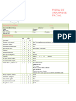 Modelo de Ficha de Anamnese Facial