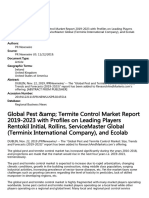 Global Pest & Termite Control Market Report 2019-2023 WithProfiles On Leading P