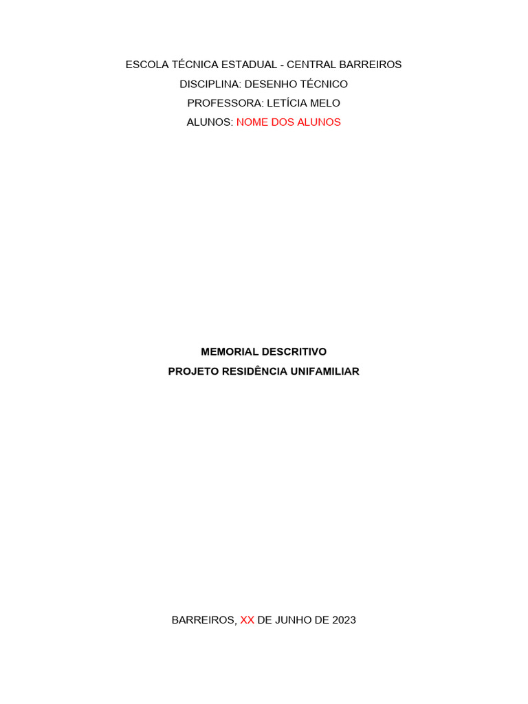 Projeto Residencial Unifamiliar em Barreiros | PDF | Design ambiental ...