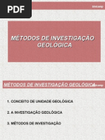 MÉTODOS DE INVESTIGAÇÃO GEOLÓGICA