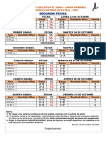 Programacion de Partidos Futsal - 2da. Fecha