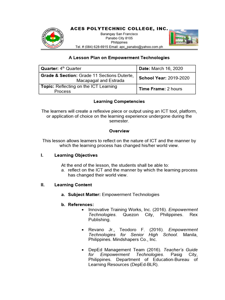 Reflecting on ICT Learning Insights | PDF