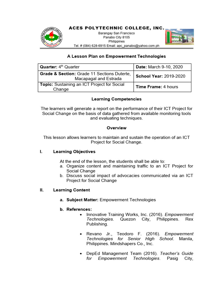 Sustaining ICT Projects for Social Change | PDF | Educational ...