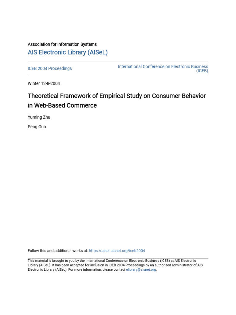 Consumer Behavior in Web Commerce Study | PDF | Consumer Behaviour ...