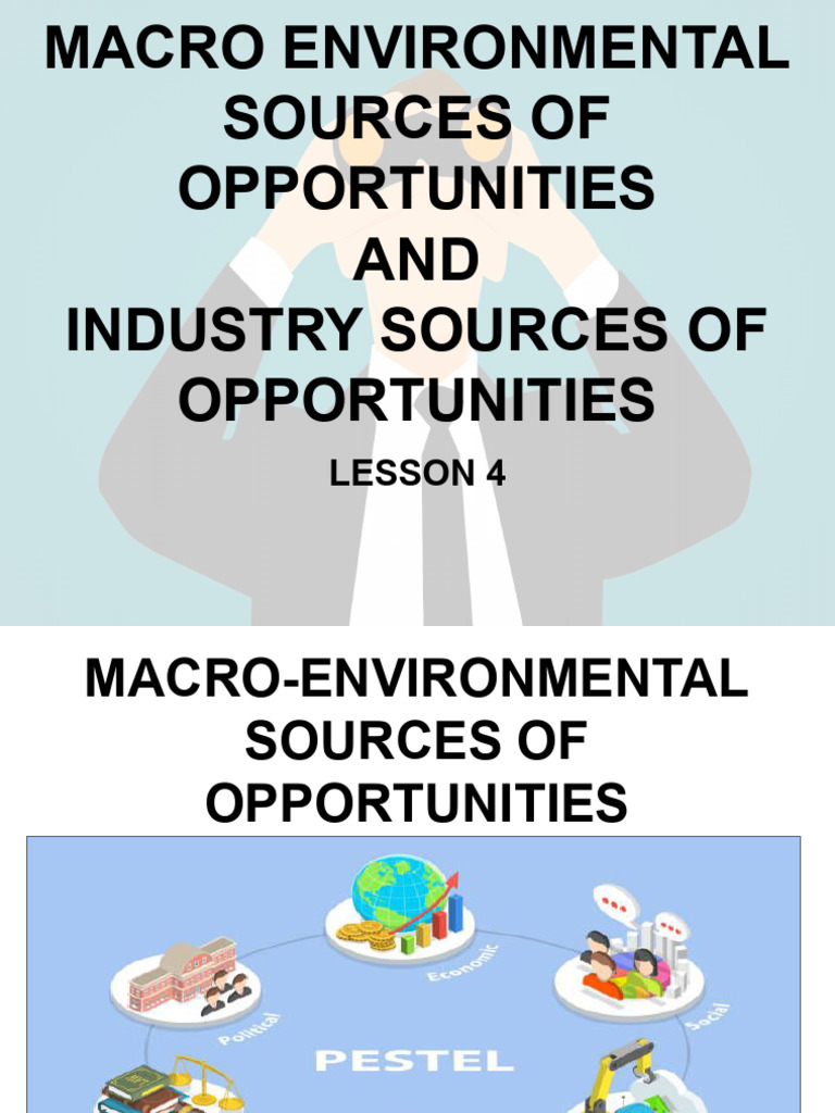 Lesson 4 macro environmental sources of opportunities and industry