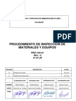 PRO-720-01 - Rev.0 Procedimiento de Inspección de Materiales y Equipos