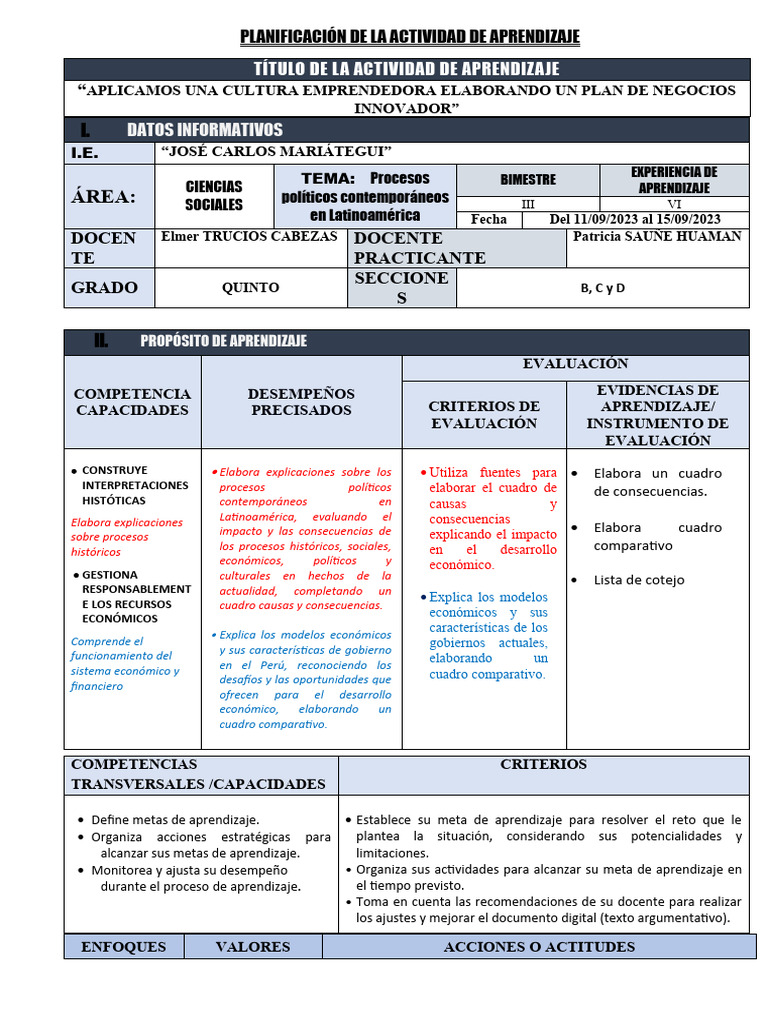 Plan de Negocios para Emprendedores | PDF | Aprendizaje | Evaluación
