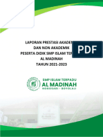 Laporan Prestasi Akademik Dan Non Akademik Peserta Didik SMP Islam Terpadu Al Madinah TAHUN 2021-2023