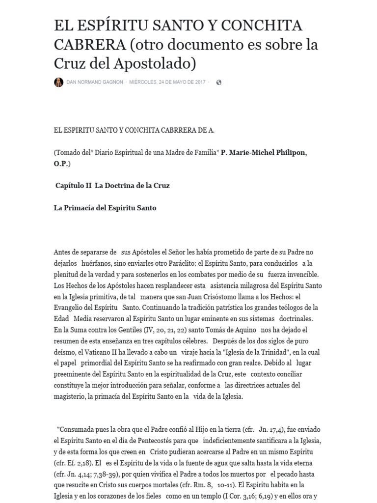 La Cruz y el Espíritu Santo en Conchita | PDF | espíritu Santo | Amor