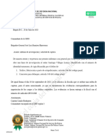 Solicitud de Orden de Captura y Informe de Investigacion