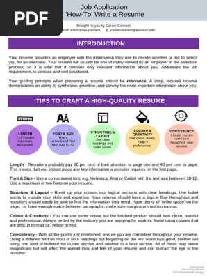 How to Write a Resume Handout