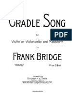 Bridge Frank Cradle Song - For Cello and Piano
