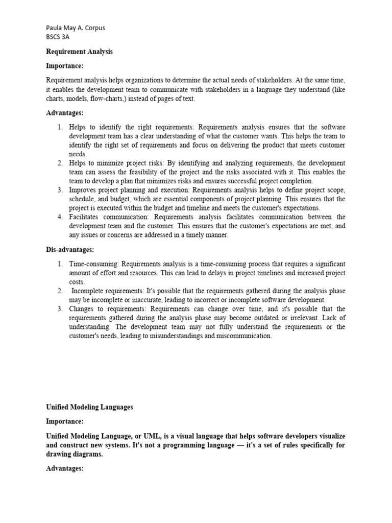 Requirement analysis pdf