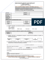 Ficha de Registro de Datos para Entrada y Salida de Estudiantes - Acuerdo Mineduc 00030 A - 2018
