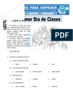 Ficha de Mi Primer Día de Clases para Primaria