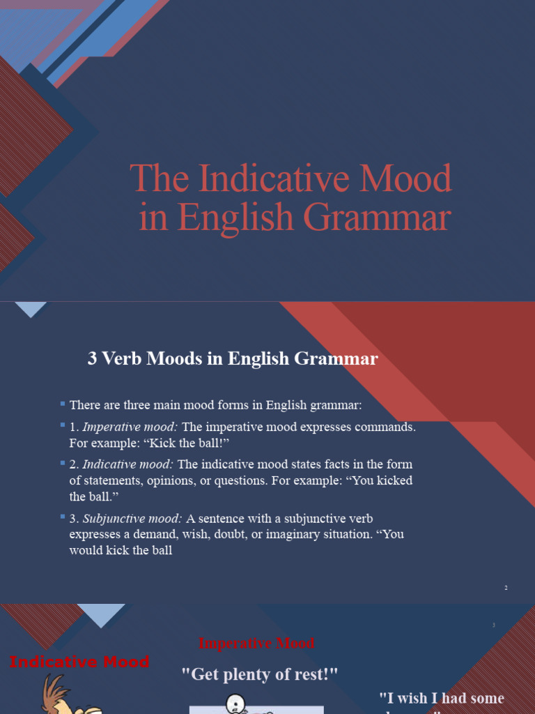 The Indicative Mood in English Grammar PDF Grammatical Tense