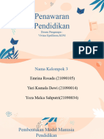 Penawaran Pendidikan: Dosen Pengampu: Vivina Eprillison, M.PD