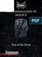 D&D3e - Pathfinder - Rise of The Drow - Epilogue - The Commander of Malice