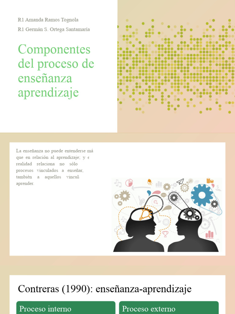 Componentes Del Proceso de Enseñanza Aprendizaje | PDF | Enseñando ...