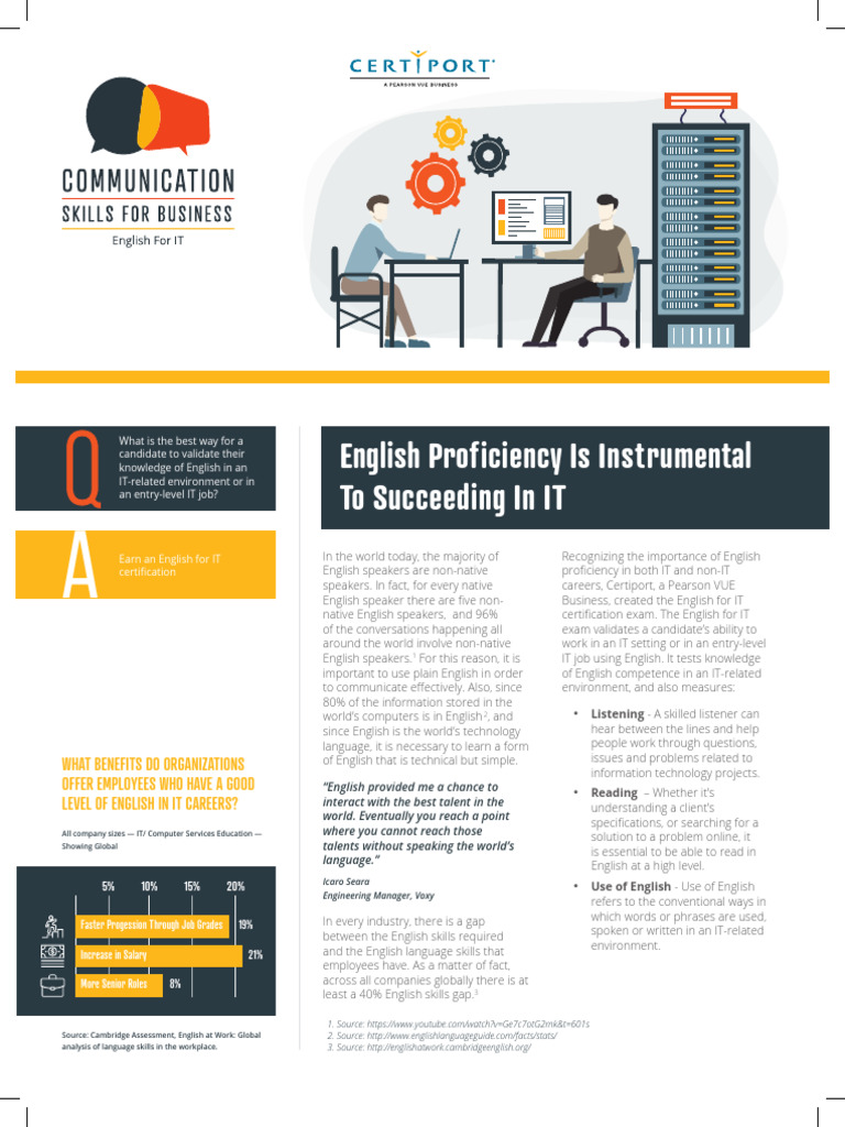 English for IT Certification Overview | PDF | English Language | Human ...