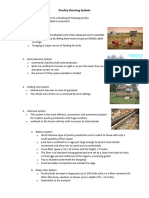 Poultry Housing System Notes