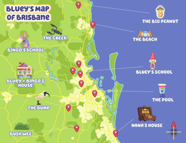 Bluey Map Of Brisbane PDF